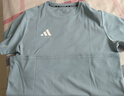 阿迪达斯短袖男2025夏季运动亲肤透气轻薄速干T恤 雾霾蓝/白 L  实拍图