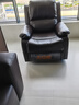 太空舱 头等沙发单人休闲午休懒人沙发椅电动多功能摇摇椅电竞椅真皮 深棕色【100%生态牛皮】 一人位 手动坐躺+可摇可转 实拍图