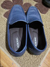 奥康品牌男鞋新品英伦豆豆鞋男真皮软底懒人一脚蹬休闲皮鞋透气 蓝色夏季洞洞凉鞋 37 实拍图