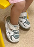 基诺浦（ginoble）学步鞋25年夏季男女宝宝舒适透气凉鞋沙滩鞋GW1741亮白/橄榄绿 实拍图