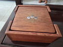ULKNN越南花梨木隔热垫红木垫实木隔热垫木质垫创意家用厨房餐桌盘子垫 碗垫-方形贝花12.5cm 实拍图