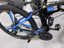 Jeep 吉普自行车折叠山地车前后双减震碟刹变速山地自行车-战神 战神-黑蓝三刀一体轮 27速26寸（适合身高1.6~1.80m) 实拍图
