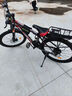 EG7山地自行车成人学生变速越野单车双减震赛车26寸青少年男女 辐条【升级减震 超强承重】黑红 24寸21速【适合：145-165CM】 实拍图