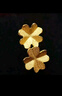 周六福（ZLF）  黄金耳饰女小金花四叶草耳钉足金999首饰 计价 0.76g 实拍图