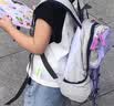 南啵丸mini儿童出游背包轻便户外休闲双肩包男女童幼儿园开学小书包洋气 灰紫色 18*10*31 实拍图