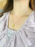 中国黄金（CHINA GOLD）18K金四叶草吊坠女款百搭K金项链新年好生日520送女朋友老婆礼物 18K金四叶草吊坠约0.15g【赠银链】+玫瑰礼盒 实拍图