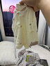 婧麒（JOYNCLEON）新生婴儿衣服纯棉秋款初生男女宝宝春秋睡衣分体打底内衣套装 蒲公英咖色+棉花球绿色 66 cm 实拍图
