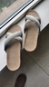回力家居亚麻拖鞋男女款休闲吸汗干爽舒适耐磨地板拖HL2187灰42-43 实拍图
