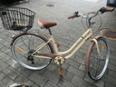 邦德·富士达 自行车女式24/26寸学生成人城市通勤复古淑女单速/7级变速买菜车 26寸钢架7速 奶咖色 实拍图