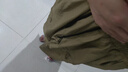 Homlean美式户外工装裤男春夏季宽松阔腿机能直筒防水长裤子HT02卡其L 实拍图