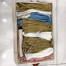 洁百纳衣服收纳箱家用衣柜可折叠布艺整理盒放衣物裤子大容量带盖储物筐 大号-淡雅米【带盖防尘】 实拍图