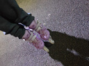斯威（SWAY）轮滑鞋儿童溜冰鞋男女童初学套装中小学滑轮滑冰旱冰鞋成人直排轮 莫紫八轮全闪+头盔护具+一体支架 M (适合6-12岁)平时鞋码31-36 实拍图