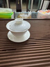 兮元记羊脂玉瓷三才盖碗茶杯德化白瓷单个大号陶瓷泡茶碗三件套功夫茶具 若水盖碗-165ml-适合各种茶叶 实拍图