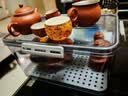 芈小厨茶具收纳盒带盖防尘茶几桌面茶壶放功夫茶杯茶叶碗杯子储存置物架 灰色【高款加大号 防尘沥水】 实拍图