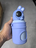 一物一造儿童保温杯智能温显大容量水杯子吸管316内底便携小学生幼儿园 蓝色【温度显示+防摔杯套+背带】 实拍图