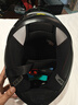 LS2碳纤维摩托车头盔男女机车赛车四季通用全盔四季防雾大尾翼FF801 锻造碳纤大尾翼款-单镜片-亮黑 L（建议55-56头围） 实拍图