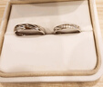 史迪芬生日礼物钻戒铂金戒指白金对戒活口闭口订婚结婚戒轻奢款Ag 本地仓当次日达轻奢款一对活口Ag 实拍图