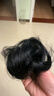 低丸子头假发女真发蓬松盘发发圈后脑勺发包假发圈增发量神器发饰 【全真发】丸子头-自然黑 直发圈 实拍图