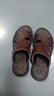 蜻蜓牌男士凉鞋拖鞋两用2025新款头层牛皮夏季真皮防滑防臭户外穿沙滩鞋 深棕色 (按皮鞋尺码选） 42 实拍图