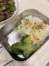 邦派精工 德国304不锈钢食堂打饭学生专用蒸饭加厚便当盒饭盒长方形上班族 食品级304饭盒【1.2L】单格 实拍图