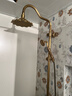 女皇世家中古风花洒套装法式复古黄铜淋浴器升降卫生间家用仿古淋浴龙头 繁花Q4(加厚黄铜) 实拍图