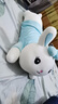蓓斯曼【当次日达】毛绒玩具女生公仔趴趴兔子睡觉抱枕布娃娃玩偶陪睡生日礼物送女生夹腿布偶女孩儿童抱枕 蓝色开心每一天蝴蝶结兔 80厘米 实拍图