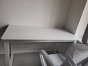馨美凯电脑桌台式家用简易书桌办公桌简约现代工作台租房卧室学习写字桌 【单桌1.6cm厚桌面】白架+暖白色 长120cm*宽60cm*高74cm 实拍图