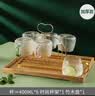 青苹果水杯杯子带把泡茶杯客厅家用耐热玻璃杯清新森系牛奶杯水具套装 冰晶杯x6+爱心架+竹制茶盘 实拍图