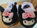 Hello Kitty女童棉鞋冬儿童室内家居鞋小孩保暖亲子棉拖鞋 库洛米紫 30-31码 实拍图