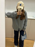 相伊恋人针织衫女秋冬2025新款开衫外套可外穿宽松显瘦拉链毛衣小香风上衣 米灰色【韩系复古抗起球】 均码 【适合80-140斤】 实拍图