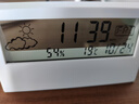 秉优 透明电子闹钟湿温度计智能时钟起床神器天气显示学生专用 实拍图