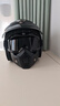 C-RIDING摩托车头盔巡航机车复古四分之三半盔男冬季骑行头盔电动车女安全 黑色搭配面罩 L(58-59头围) 实拍图