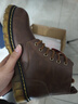 马登疯马皮马丁靴男秋美式复古工装靴棕色英伦风休闲中帮真皮靴子 蜜蜡色 41 (255mm) 实拍图