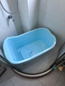 kolily 儿童浴桶婴儿洗澡桶浴盆宝宝游泳池泡澡桶1-15岁加大加厚洗澡盆 大号蓝色0-15岁 实拍图