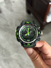 LASIKA手表男学生电子表初高中运动夜光防水男表双显表石英机械风男腕表 绿色 实拍图