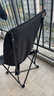 爱山客户外折叠椅露营椅子躺椅便携折叠月亮椅小凳子折叠凳钓鱼凳 曜石黑【六层加棉】高靠背 新款加粗钢管 实拍图