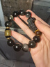 石玥珠宝14mm彩眼天然黑曜石貔貅手串虎眼石本命年蛇年水晶手链男女士款 实拍图