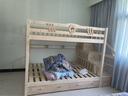 京喜福上下床双层高低床上下铺儿童床成人大人床多功能公主床双人母子床 【无漆原木款】梯柜款 上铺宽130cm下铺宽150cm 实拍图