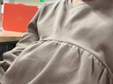 苒琦妈咪孕妇套装秋冬遮肚子不显怀上衣2025新款秋季卫衣加绒娃娃衫两件套 卡其色上衣+黑色阔腿裤（春秋款） L 实拍图