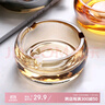 宫薰 透明水晶烟灰缸玻璃轻奢办公室酒店ktv烟灰缸 琥珀烟灰缸13cm 实拍图