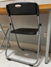 格田彩折叠椅子办公椅靠背凳子户外折叠凳休闲小椅子简易餐椅家用麻将椅 黑色 灰腿款 冲量版 实拍图