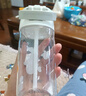 膳魔师（THERMOS）塑料杯tritan材质成人儿童学生吸管水杯子小黄鸭联名款 绿色420ml 实拍图