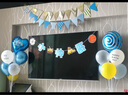 新新精艺 生日场景布置男女孩生日气球装饰儿童桌飘宝宝周岁生日快乐蓝色 实拍图