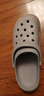 利达妮（TZLDN）厚底洞洞鞋男士夏季外穿沙滩凉鞋防滑防臭eva包头拖鞋手术室专用 岩石灰 40 -41【标准码】 实拍图