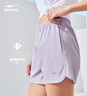 鸿星尔克运动裤女夏季新款清爽吸湿速干跑步健身运动短裤女子短裤五分裤 浅粉紫 XL 实拍图