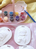 煦贝乐石膏娃娃浮雕画儿童手工diy涂色玩具立体白胚涂鸦挂件香薰礼物 实拍图