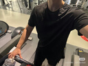 迪卡侬（DECATHLON）显瘦阔腿短裤速干凉感吸湿裤男运动透气宽松训练健身跑步FICM (跑步套装)黑T+A款黑裤 XL 实拍图