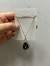 XUPING旭平首饰仿水晶时尚高级感水滴项链女送礼饰品 6号色-黑灰色 约41+5cm 实拍图