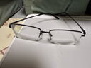 依视路（ESSILOR） 钻晶系列防蓝光耐磨高清镜片近视光学定制眼镜男女商务时尚镜框 钛+金属-半框-4017BK-黑色 镜框+A4 1.60依视路非球面现片 实拍图