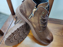 意尔康真皮马丁靴男秋冬新品雪地靴英伦休闲皮靴百搭潮流工装加绒棉鞋男 E54301699咖啡/浅棕 41 实拍图